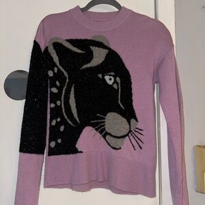 Kate Spade metallic panther sweater